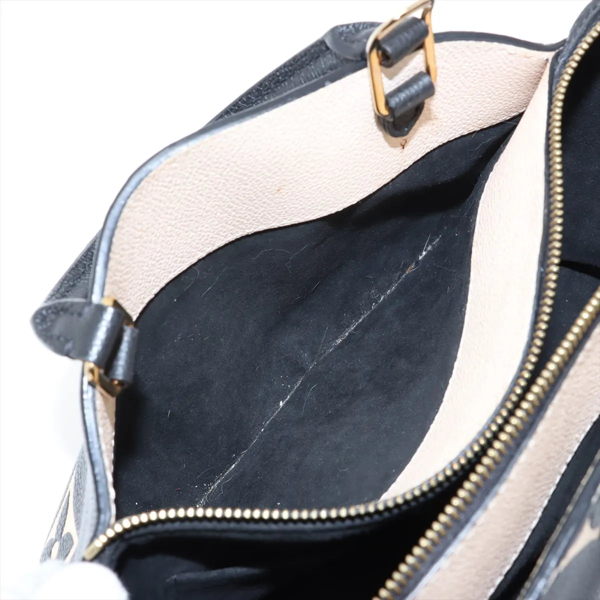 Louis Vuitton Monogram Empreinte Bicolor Petit Palais PM Black x Beige