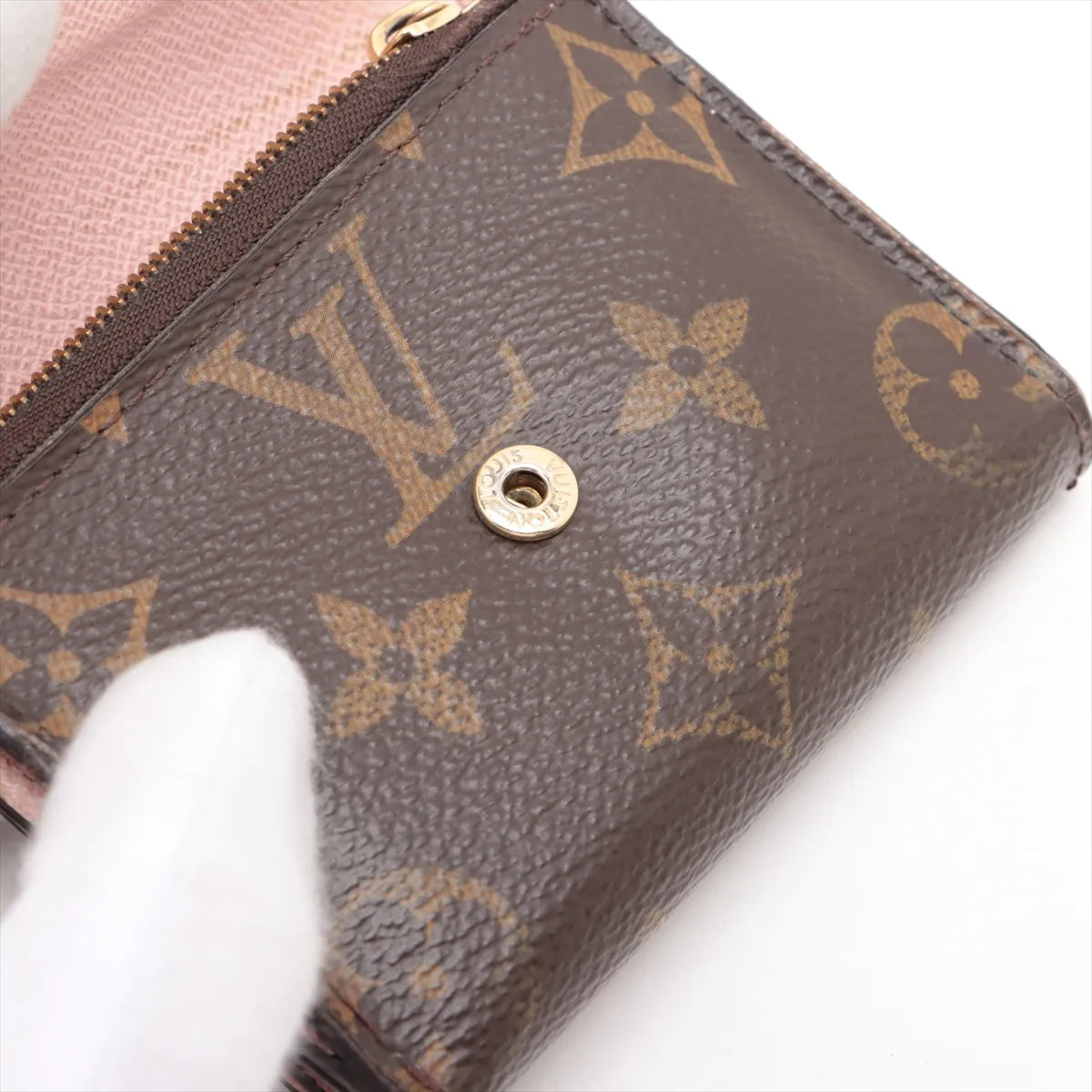 Louis Vuitton Monogram Portefeuille Zoé Compact Wallet Rose Ballerine