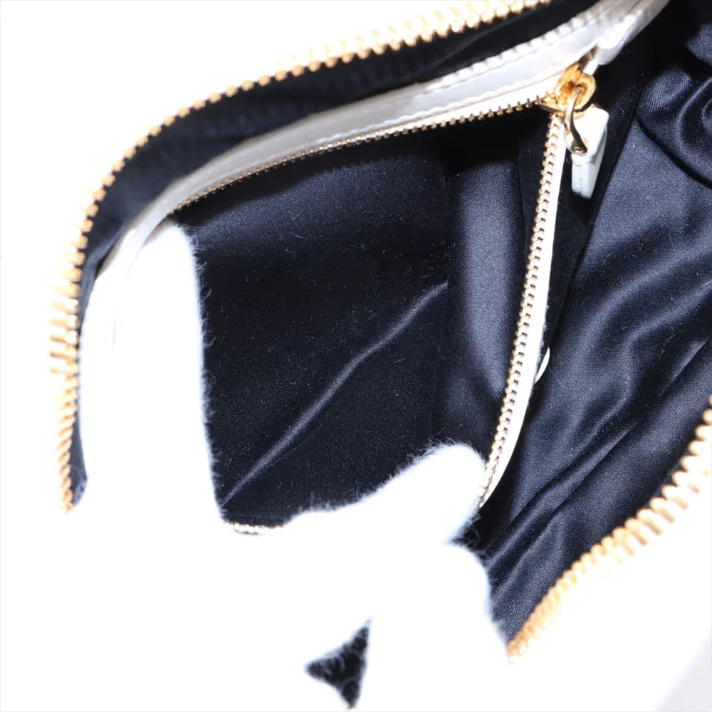 Miu Miu Arcadie Leather Two-Way Handbag White