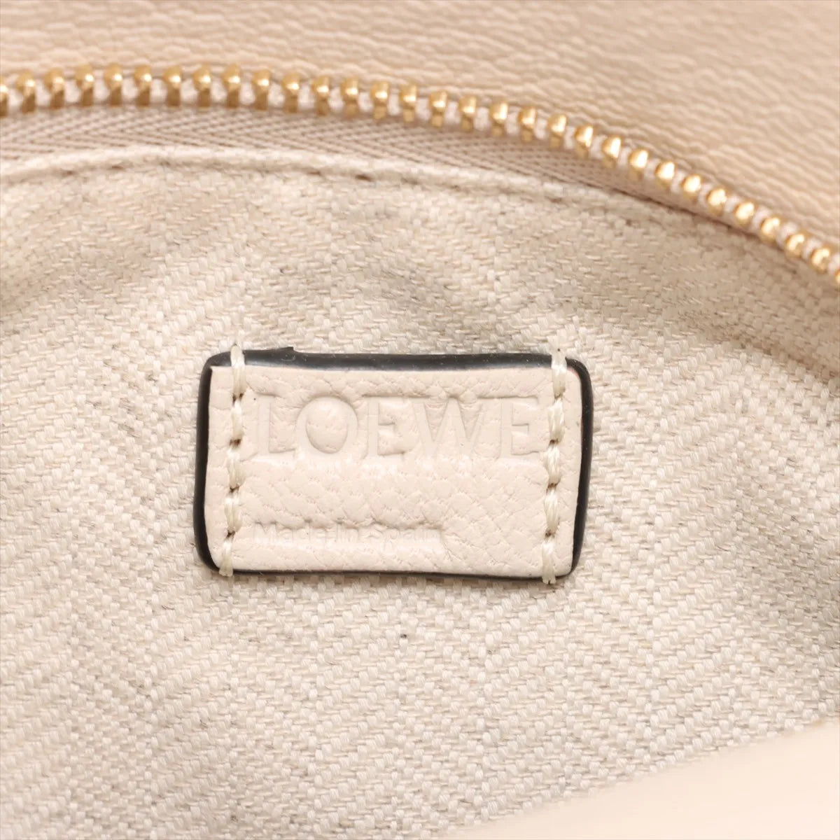 Loewe Mini Puzzle Bag Leather Shoulder Bag Beige