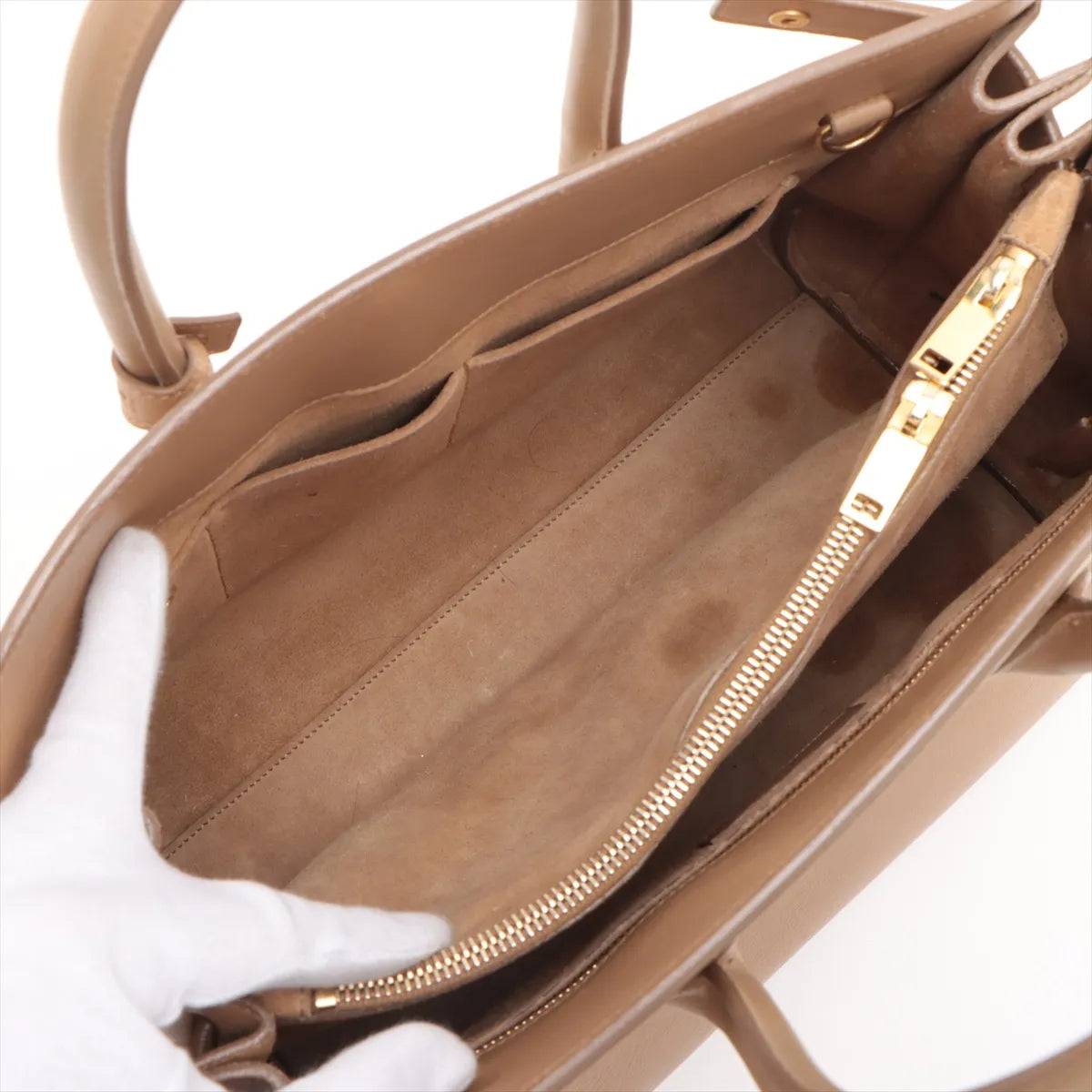 Balenciaga Sac de Jour Leather Two-Way Shoulder Bag Beige