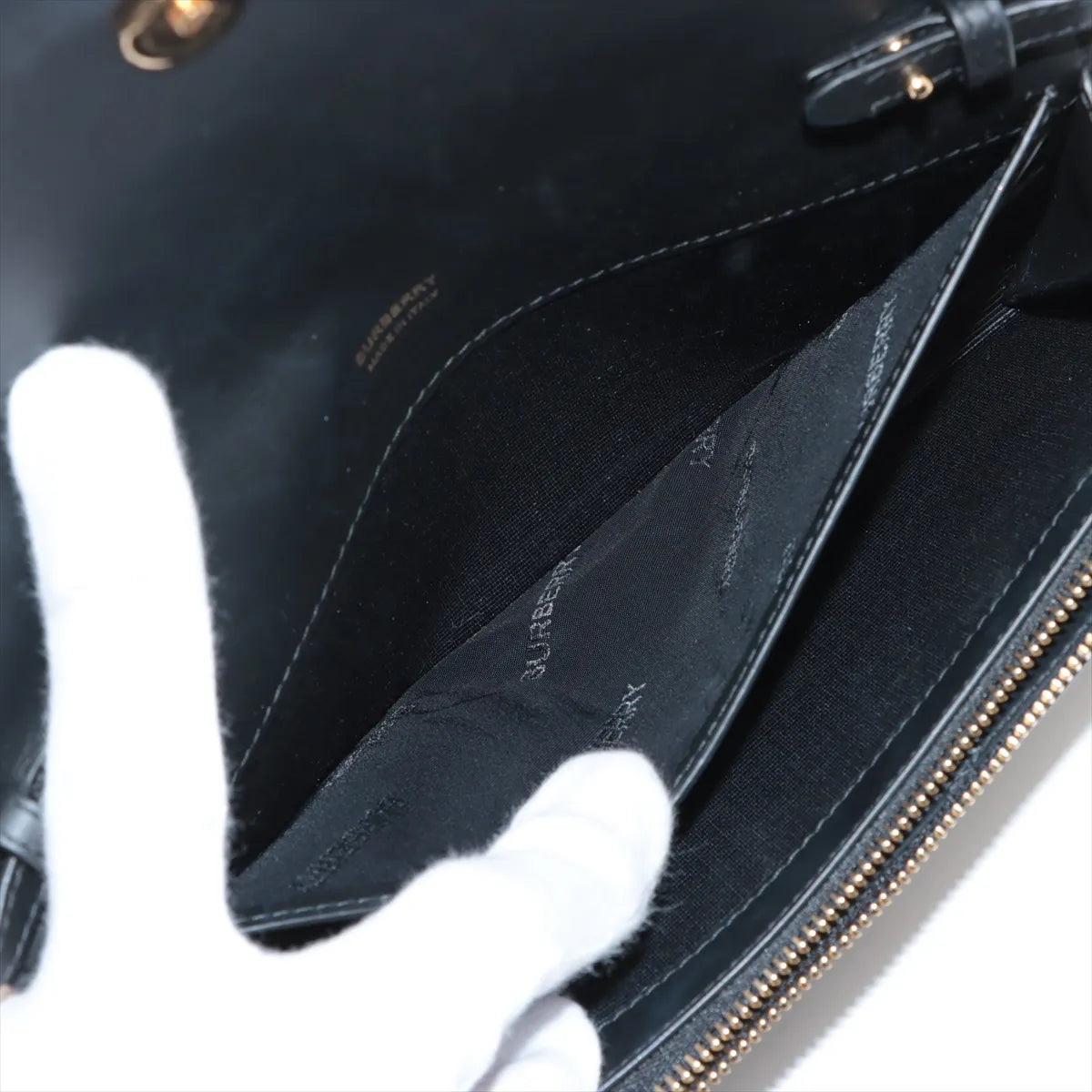 Burberry TB Quilted Lola Leather Chain Wallet Black * PREORDER *