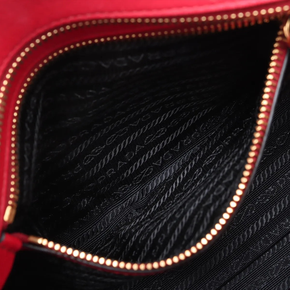 Prada Saffiano Leather Two-Way Handbag Red