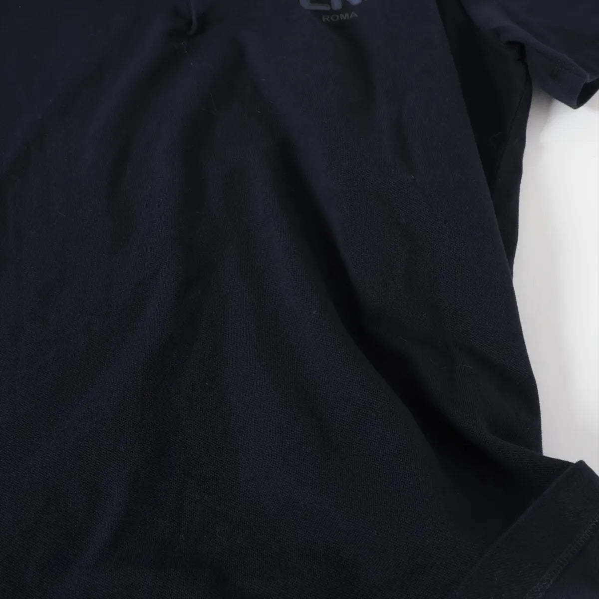 Fendi Cotton Polo Shirt Navy x White