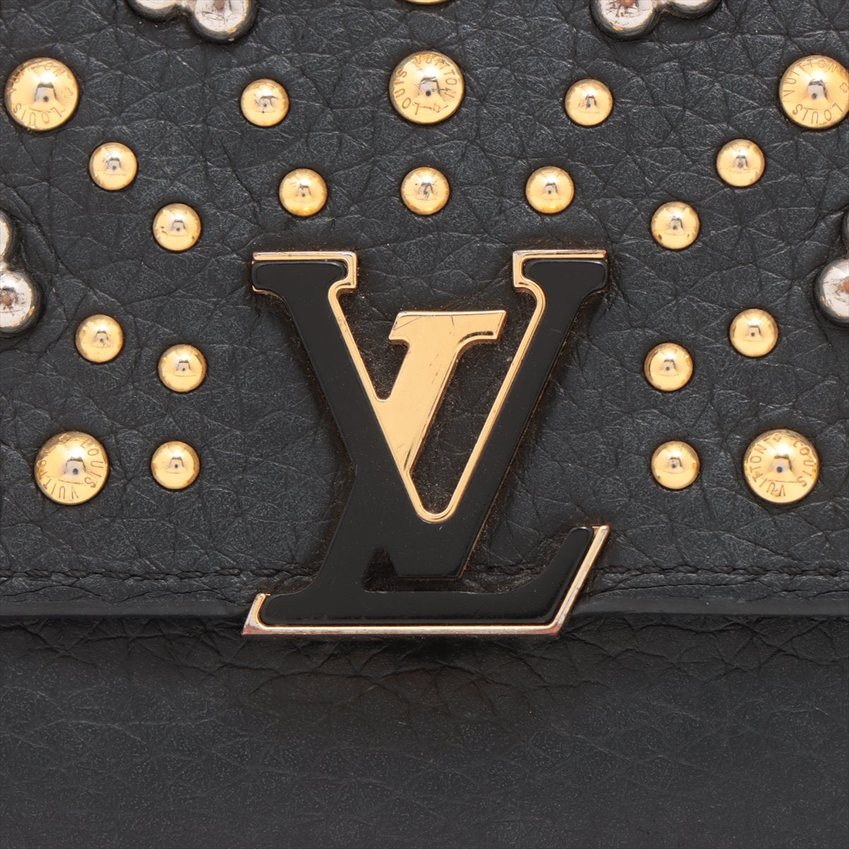 Louis Vuitton Taurillon Sunny Capucines Compact Wallet Noir