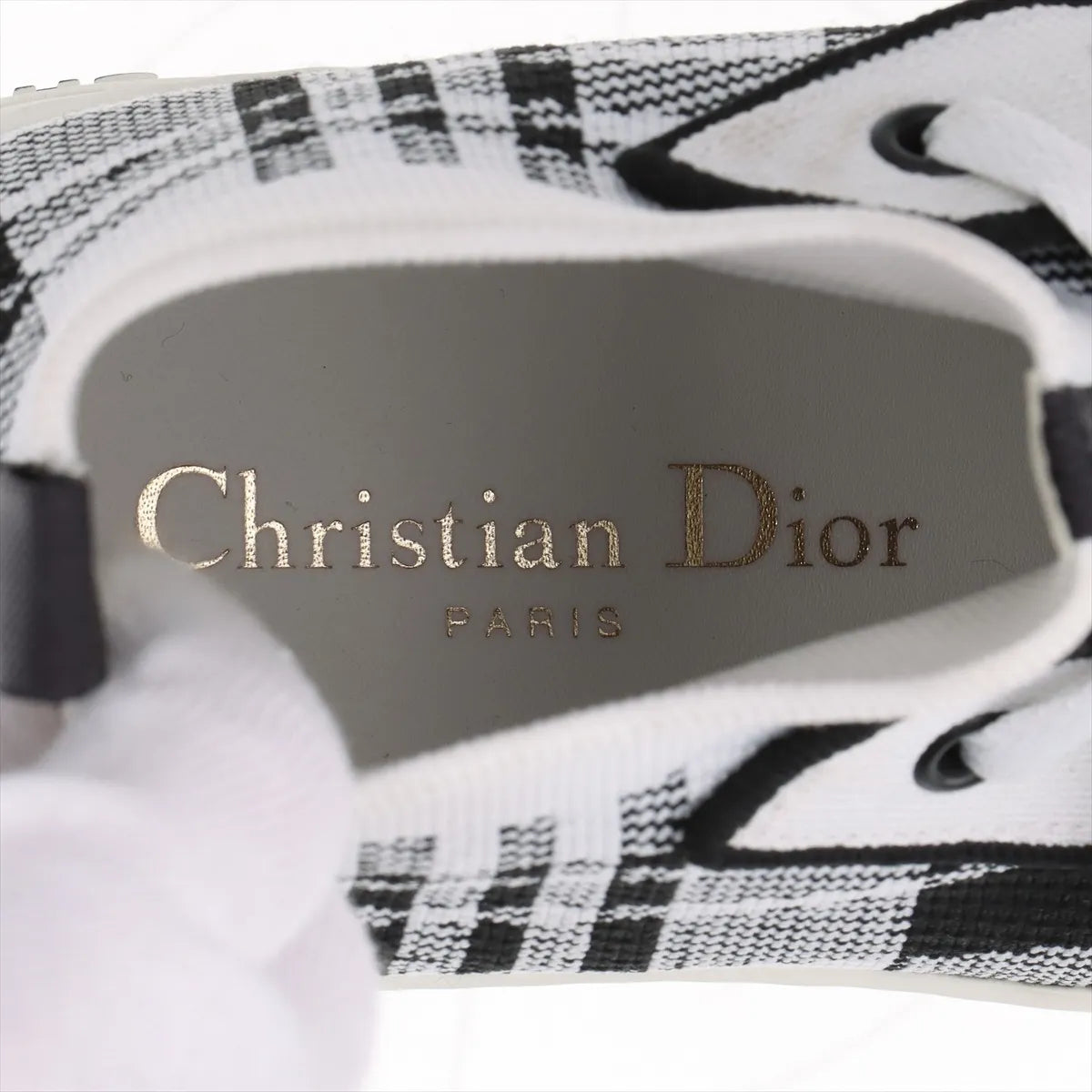 Christian Dior Walk’n’Dior Knit High-Top Sneakers — 36.5; actual item photo 10