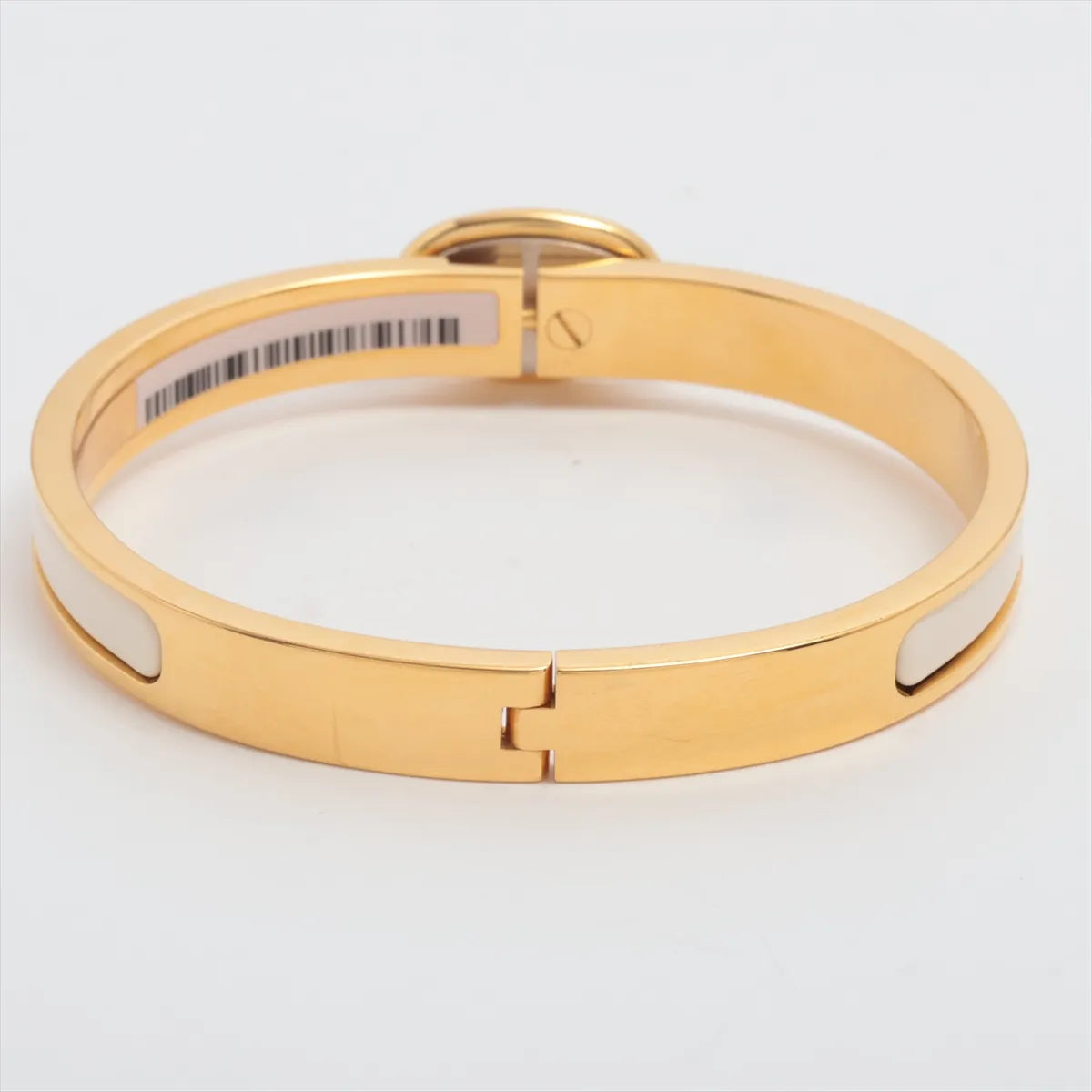 Hermès Mini Clic Chaîne d’Ancre Bracelet — Gold & Ivory, 17 cm; actual item photo 2