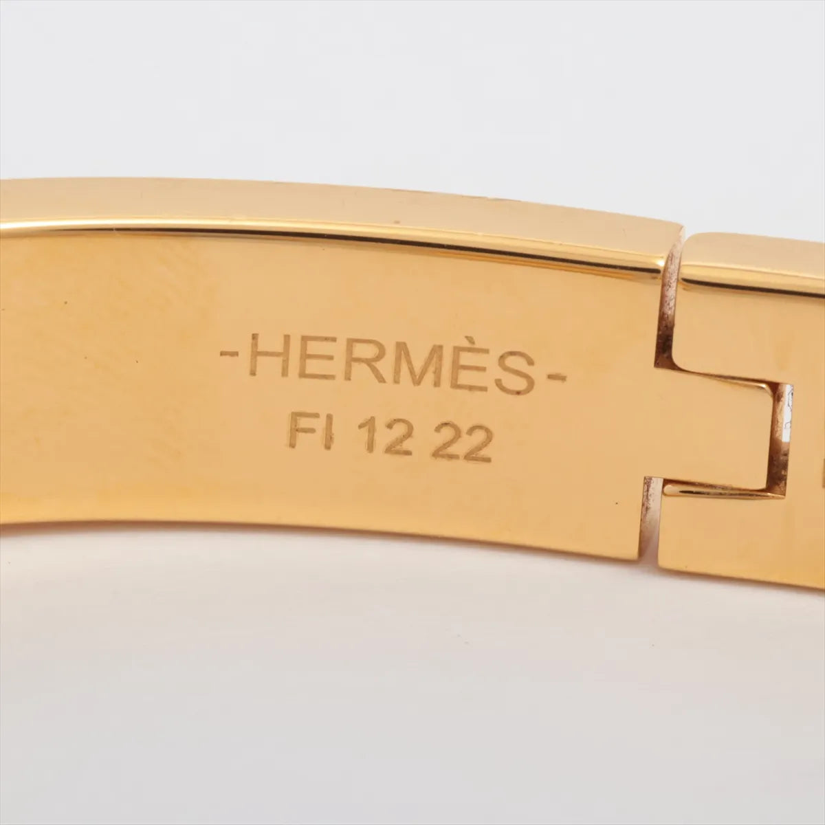 Hermès Mini Clic Chaîne d’Ancre Bracelet — Gold & Ivory, 17 cm; actual item photo 6