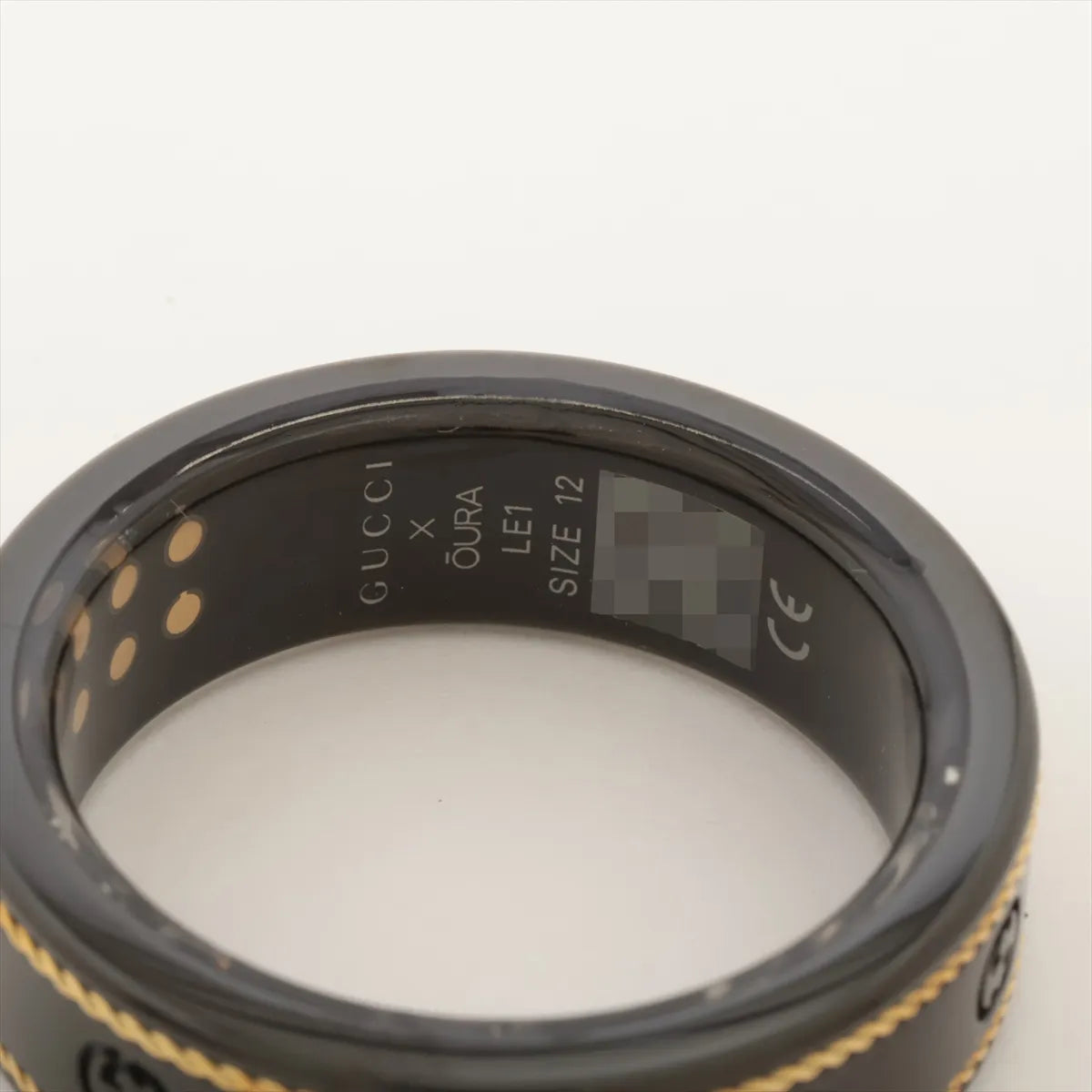 Gucci x Oura Interlocking G Titanium Smart Ring — Size 12; actual item photo 3