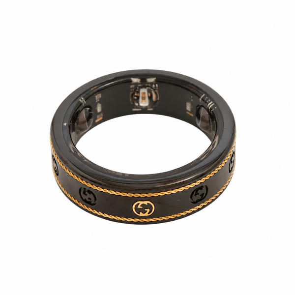Gucci x Oura Interlocking G Titanium Smart Ring — Size 12
