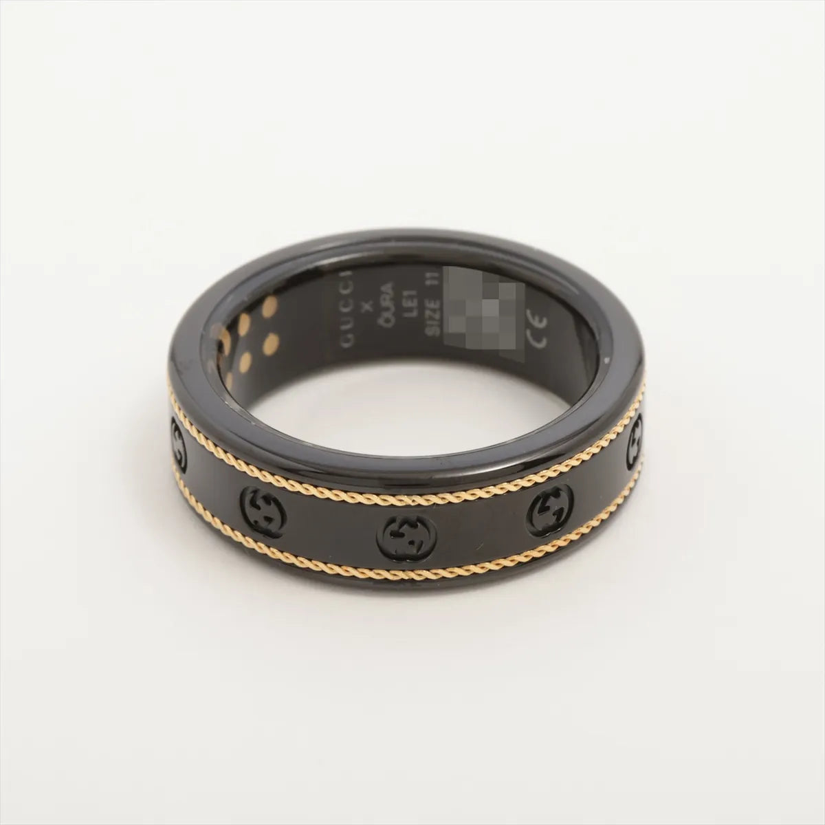 Gucci x Oura Interlocking G Titanium Smart Ring — Size 11; actual item photo 2