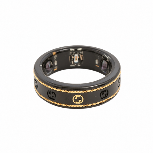 Gucci x Oura Interlocking G Titanium Smart Ring — Size 11; actual item photo 1