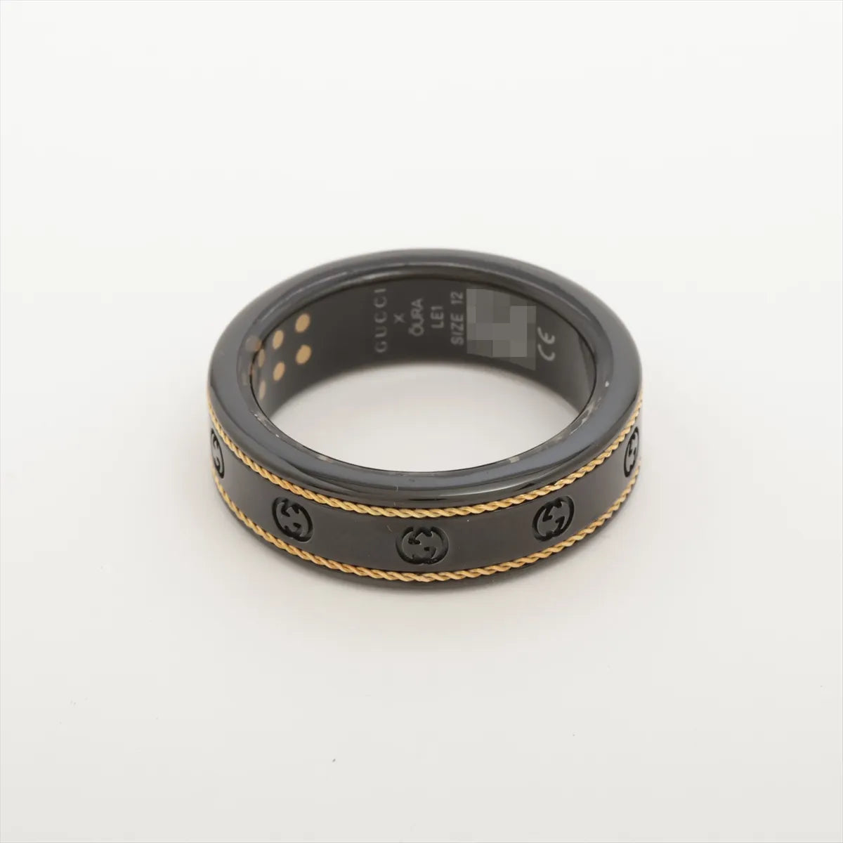 Gucci x Oura Interlocking G Titanium Smart Ring — Size 12; actual item photo 2