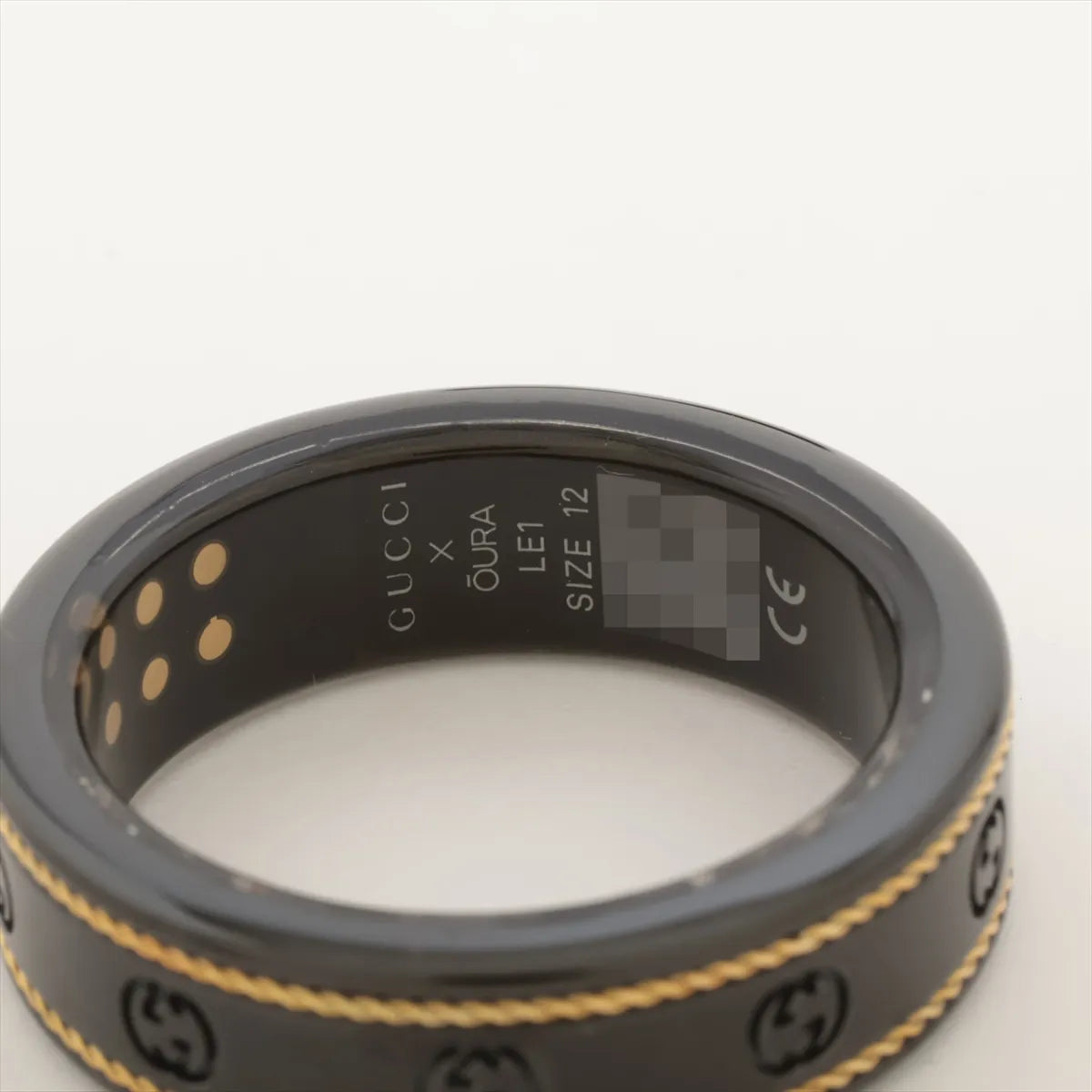 Gucci x Oura Interlocking G Titanium Smart Ring — Size 12; actual item photo 3