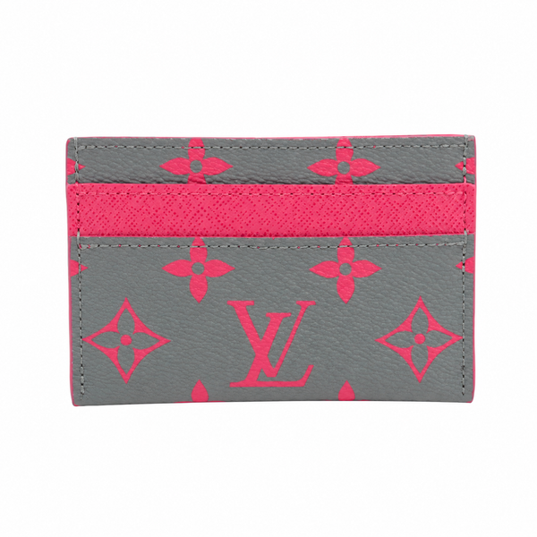 Louis Vuitton Monogram Porte Cartes Double — Pink & Gray