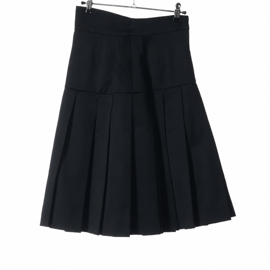 Chanel Coco Button Wool Skirt — Black, 44; actual item photo 1