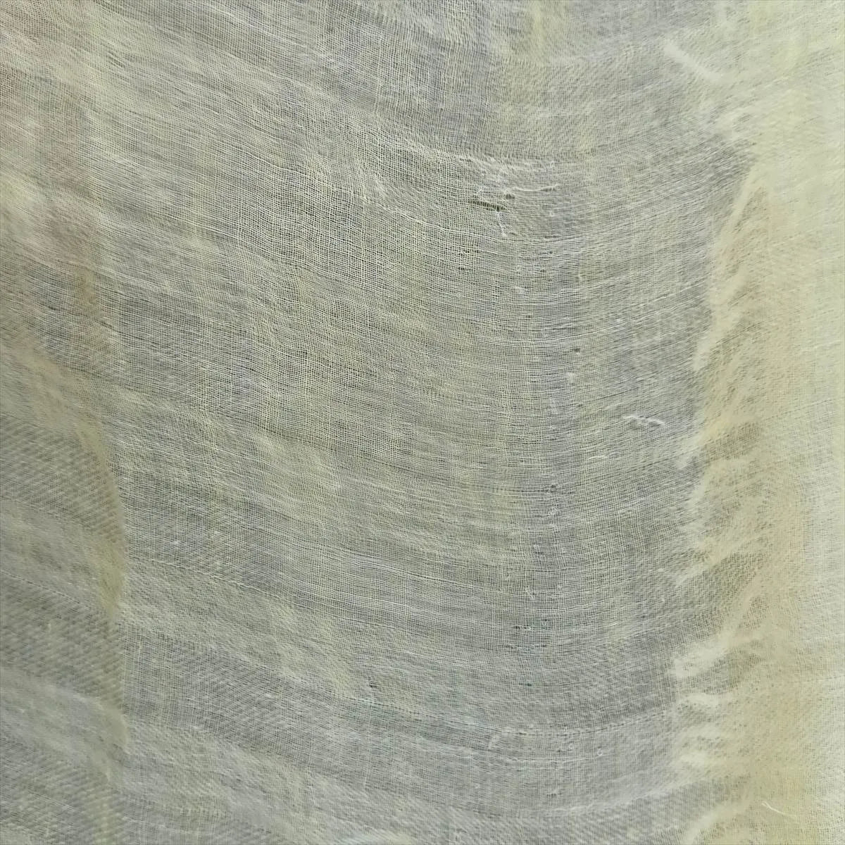 Hermès Naoshima Cotton Stole — Yellow; actual item photo 5