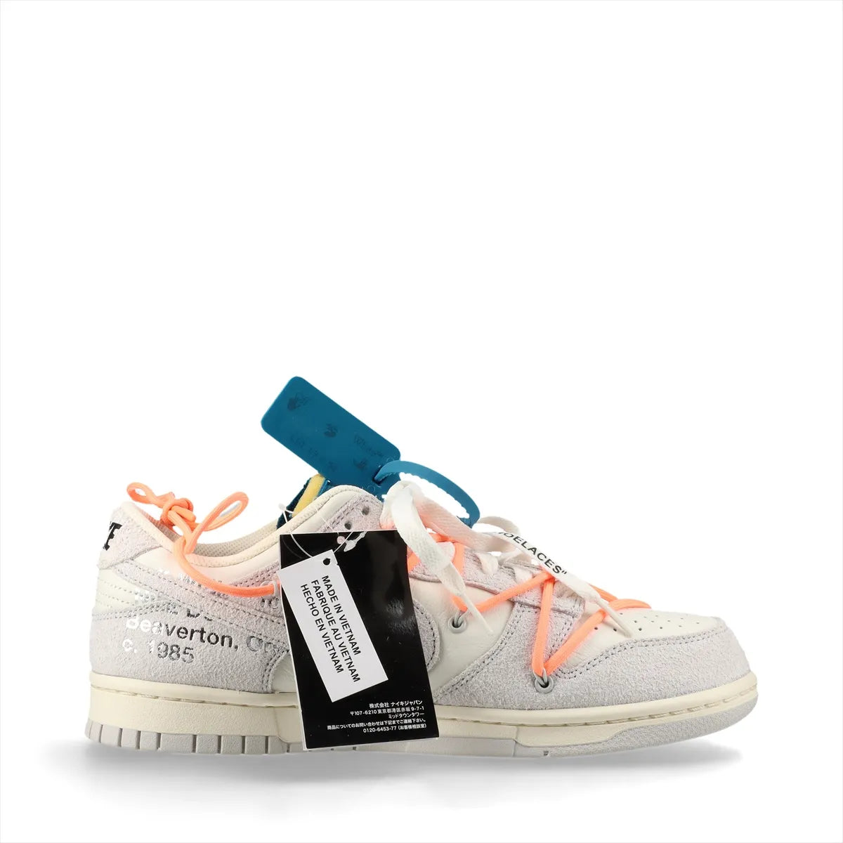 Nike x Off-White Dunk Low Sneakers — White & Gray, 26 cm; actual item photo 2