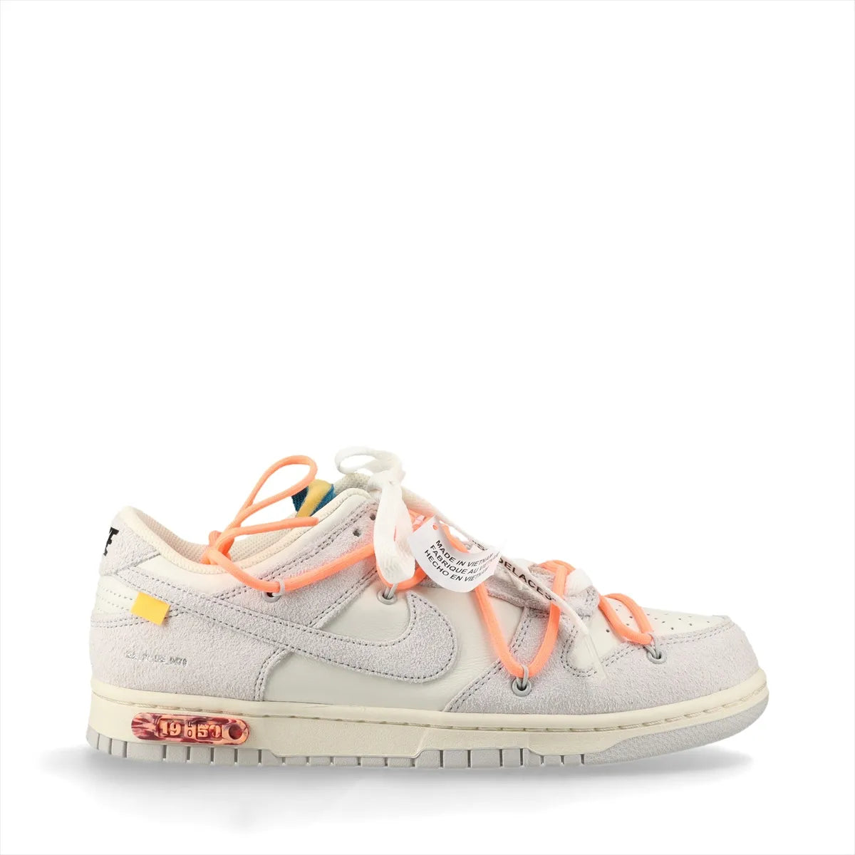 Nike x Off-White Dunk Low Sneakers — White & Gray, 26 cm; actual item photo 3