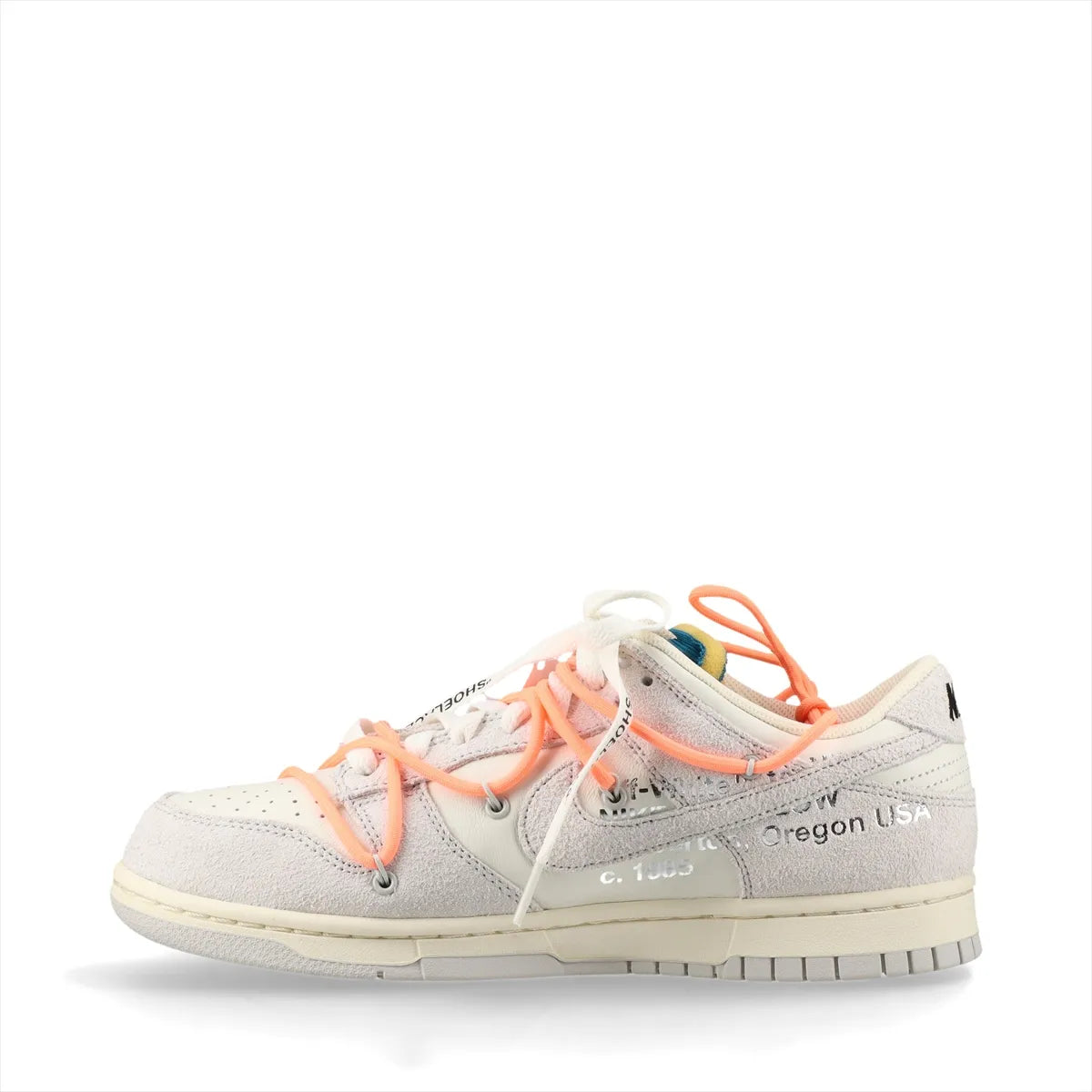Nike x Off-White Dunk Low Sneakers — White & Gray, 26 cm; actual item photo 4