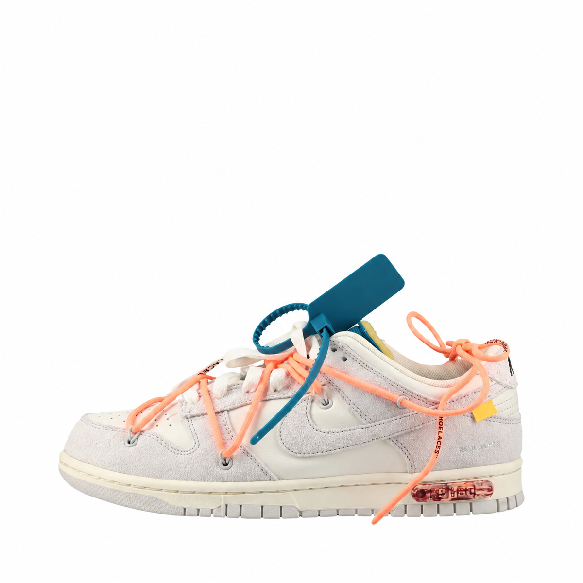 Nike x Off-White Dunk Low Sneakers — White & Gray, 26 cm; actual item photo 1