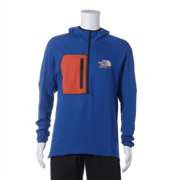 Gucci x The North Face Polyester Hoodie — Blue & Orange, M