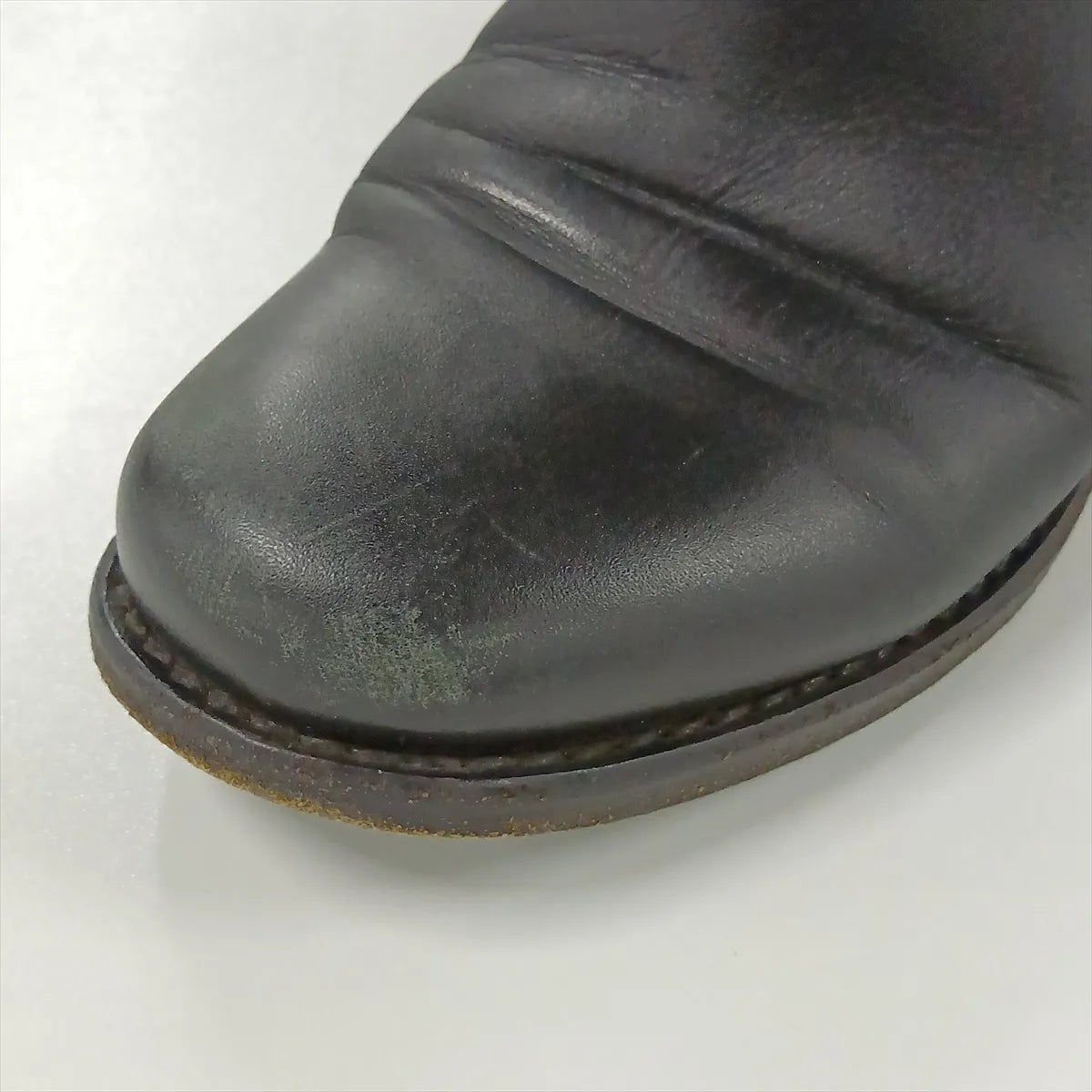 Chanel CC Leather Mid-Calf Boots — Silver & Black, 36C; actual item photo 15