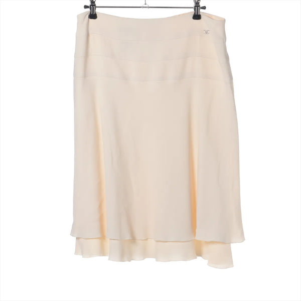 Chanel 03P Acetate & Rayon Skirt — White, 40