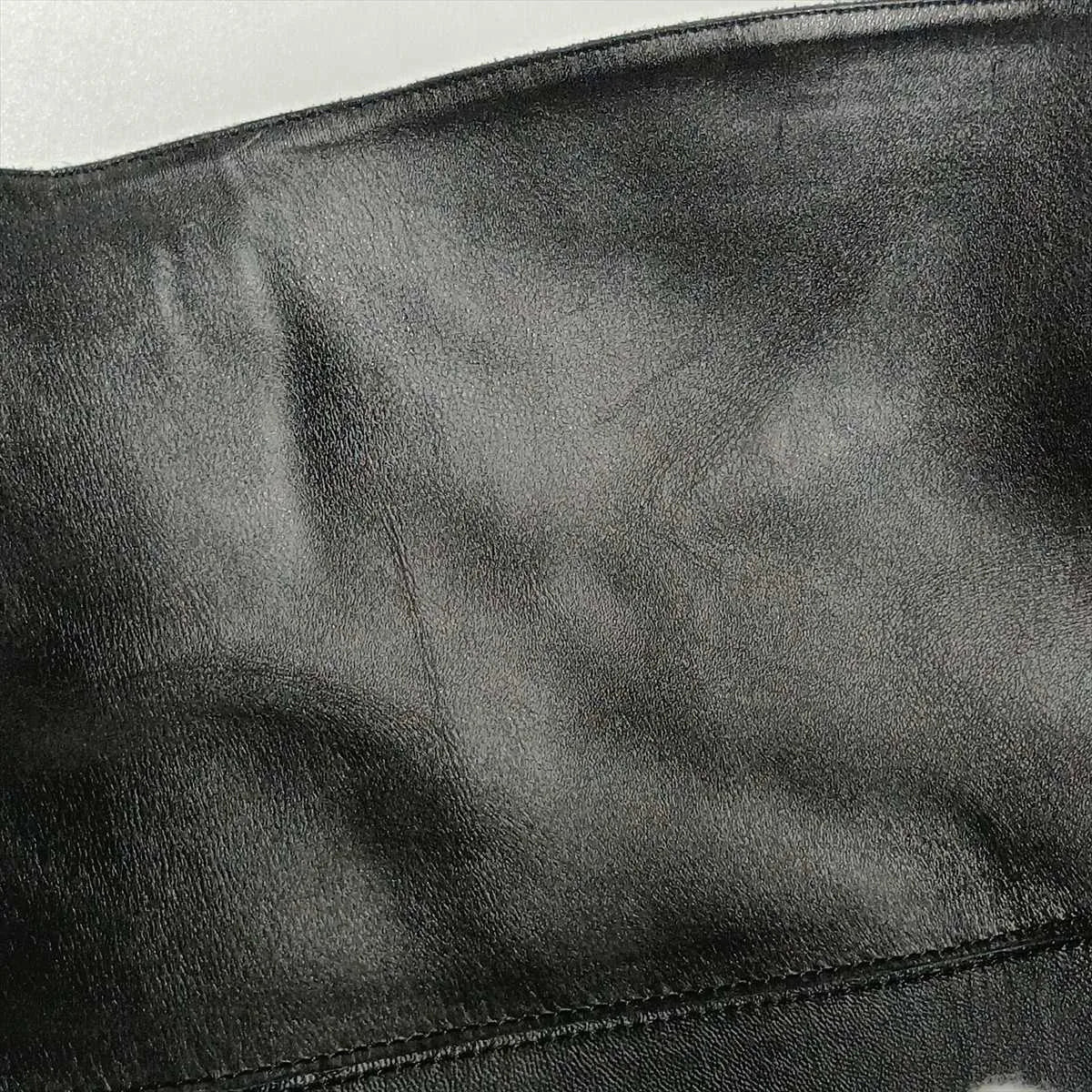 Versace Medusa Leather Tall Boots — Black, 37; actual item photo 15