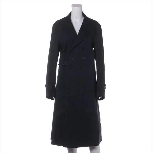 Alexander McQueen Cotton-Blend Trench Coat — Black, 44