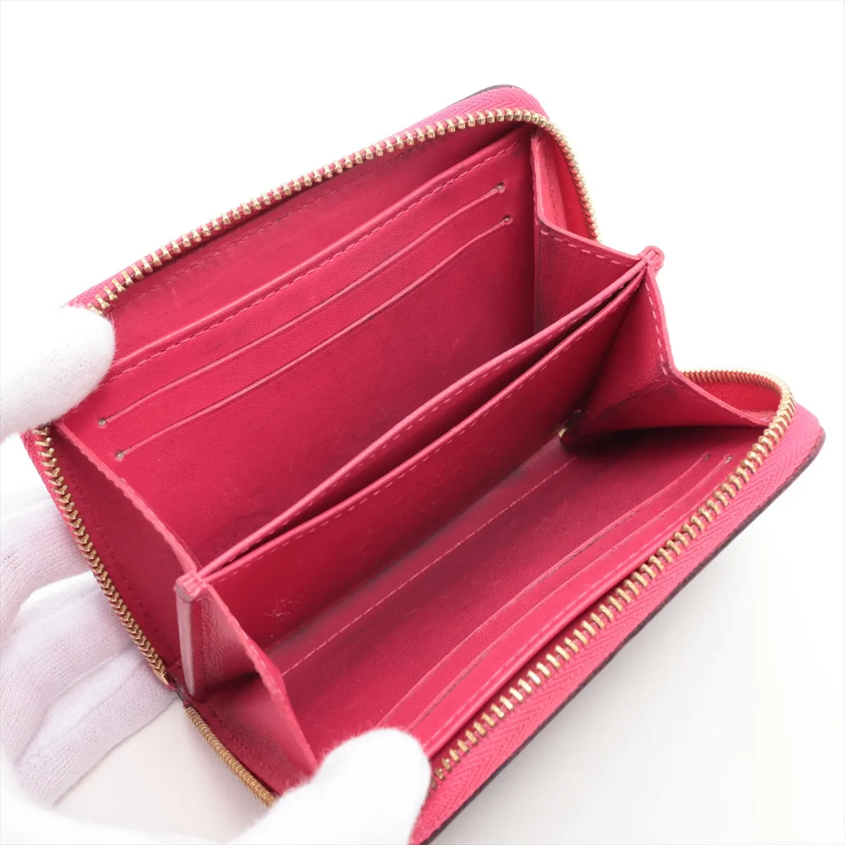 Louis Vuitton Vernis Zipper Small Wallet— Black and Pink