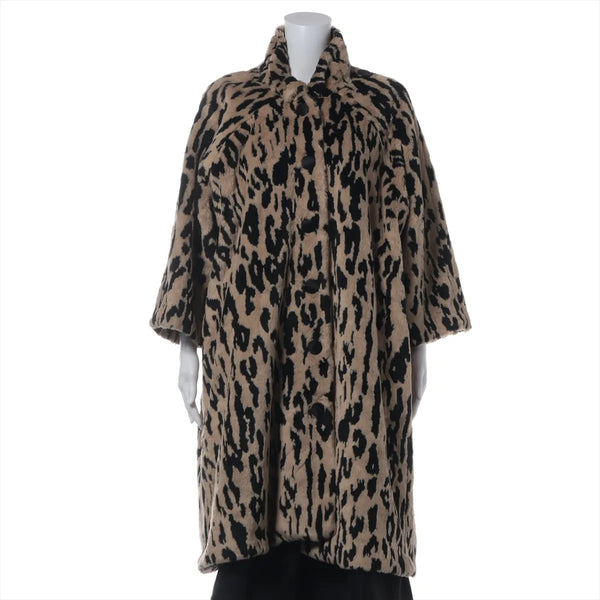 Balenciaga Leopard Print Coat — Beige & Black, 36