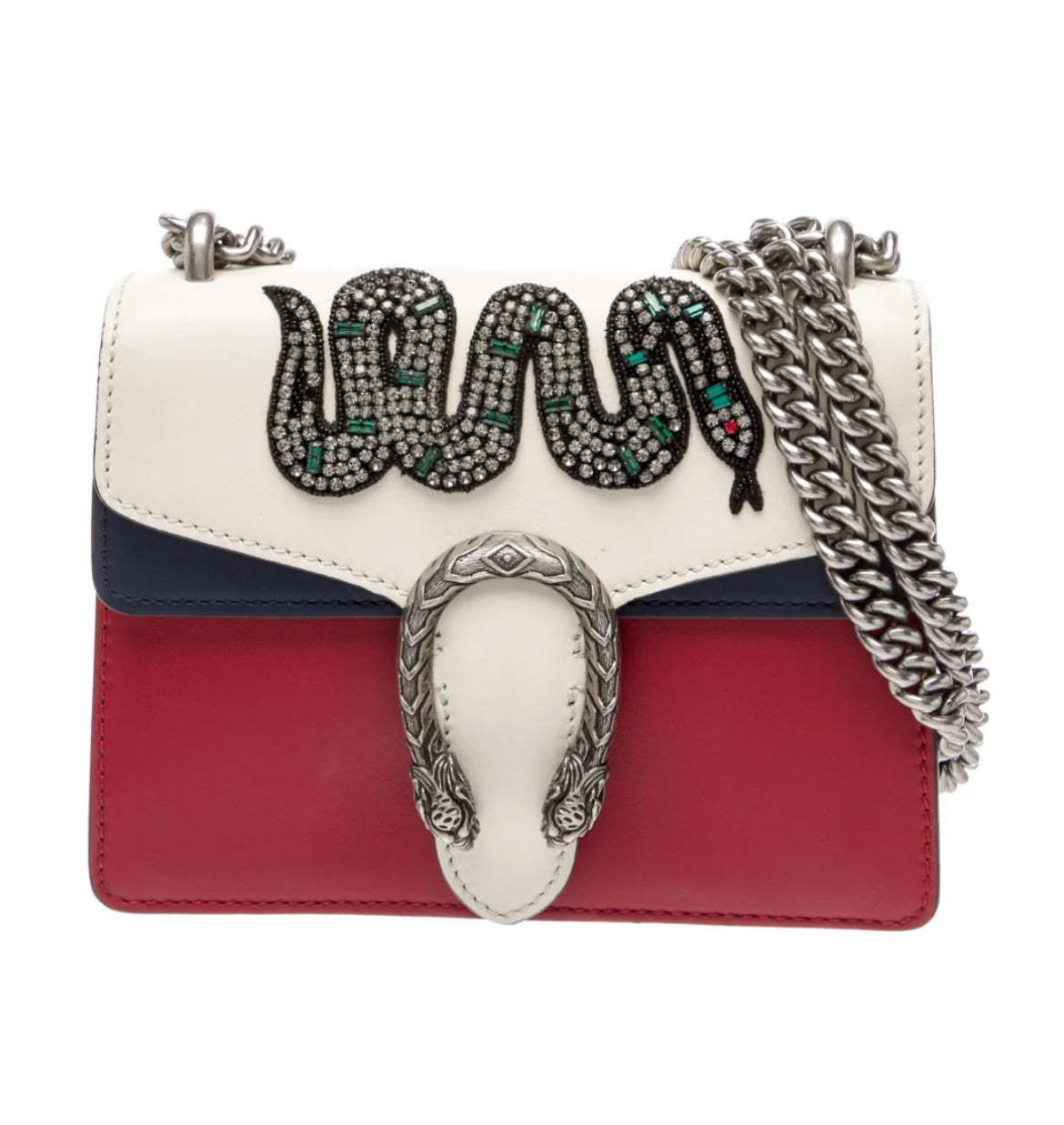 Gucci Kingsnake Bedazzled Crossbody Bag