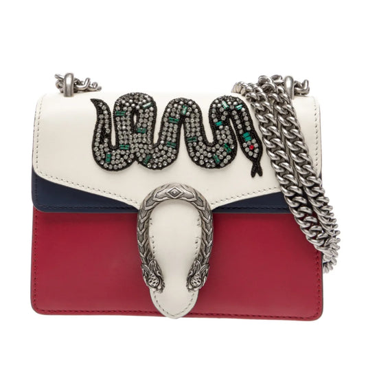 Gucci Kingsnake Bedazzled Crossbody Bag