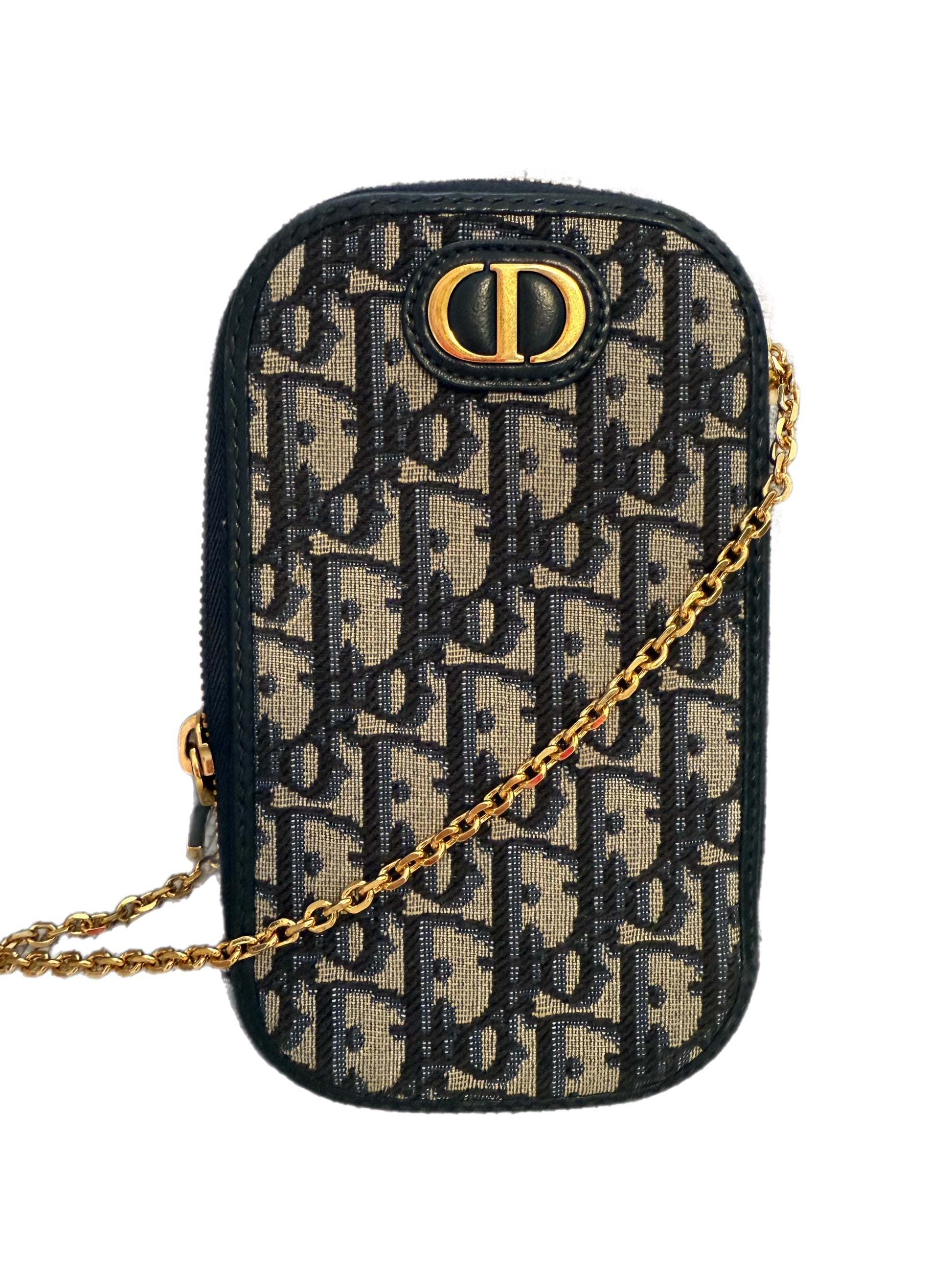 Best Christian Dior Blue Dior Oblique Jacquard 30 Montaigne Call'in Dior Phone Holder