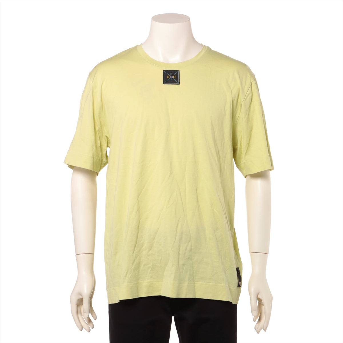 Best Fendi Label Tag Logo T-shirt Yellow