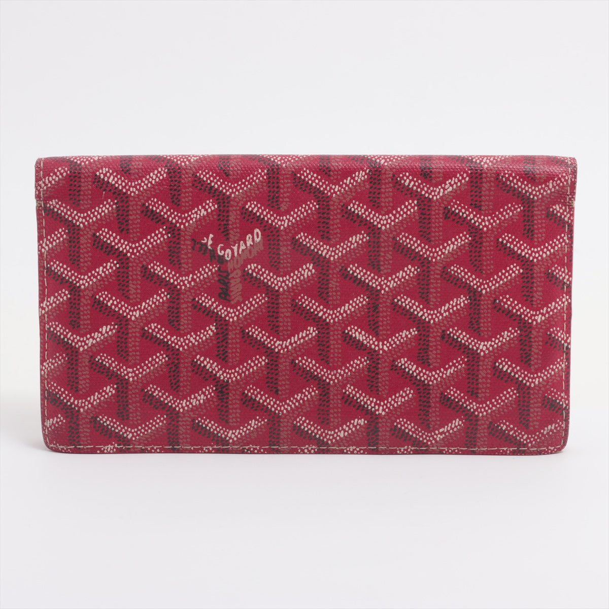 Best Goyard Leather Long Bifold Wallet Red