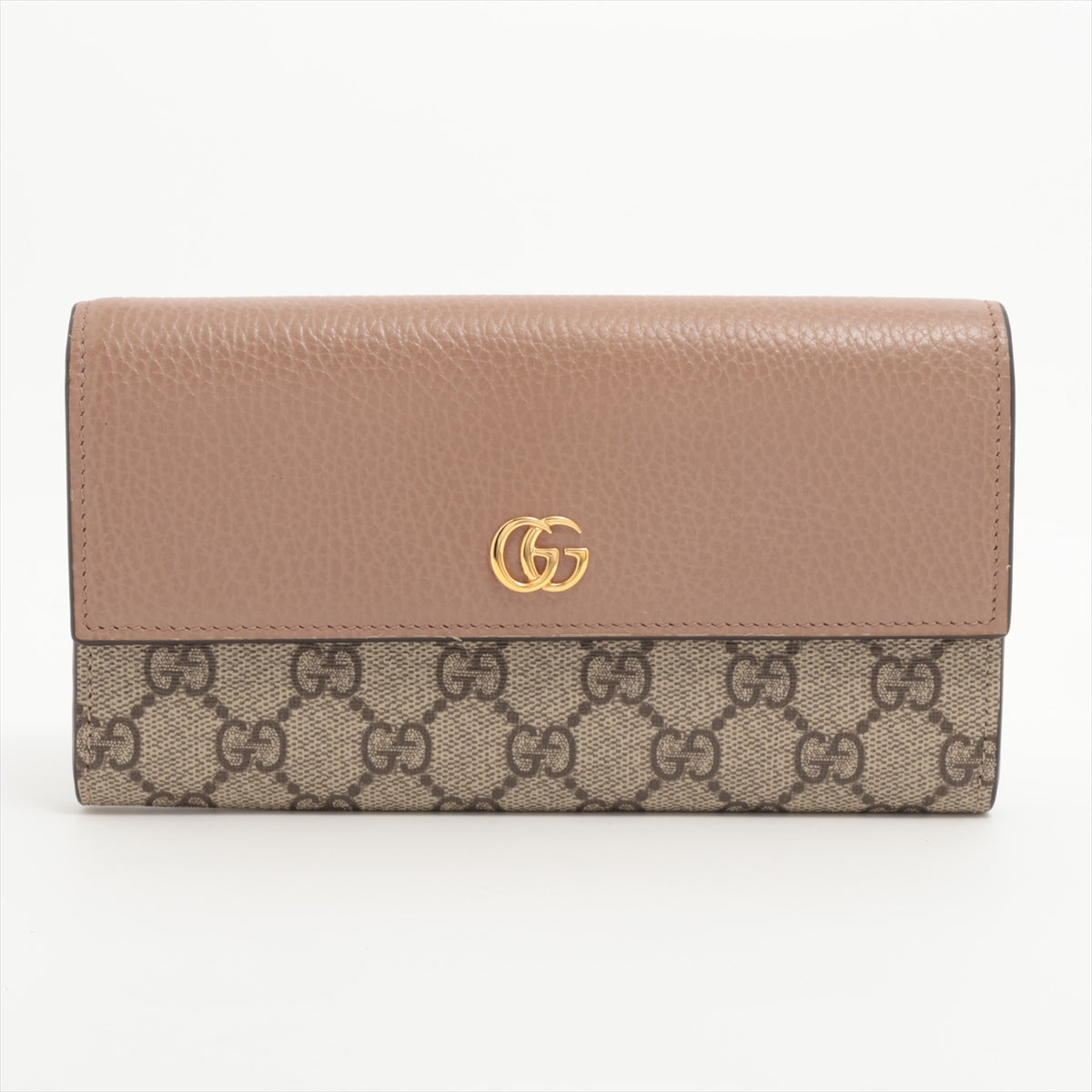 Best Gucci GG Logo Leather Wallet Beige