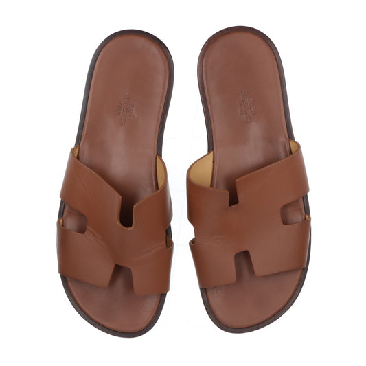 Best Hermès Izmir Leather Sandal Men's Brown