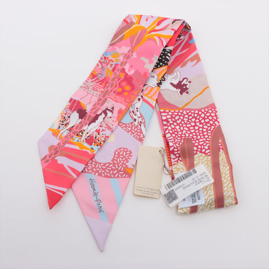 Best Hermès Twilly En Liberté Silk Scarf Rose