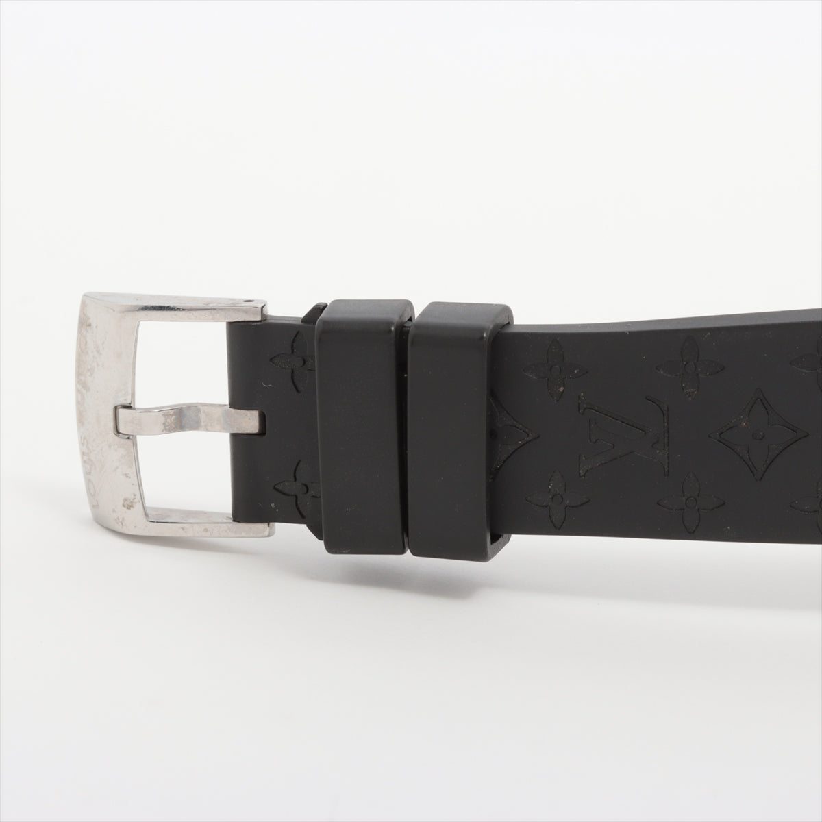 Best Seller Louis Vuitton Monogram Tambour Lovely Cup Rubber Strap Black
