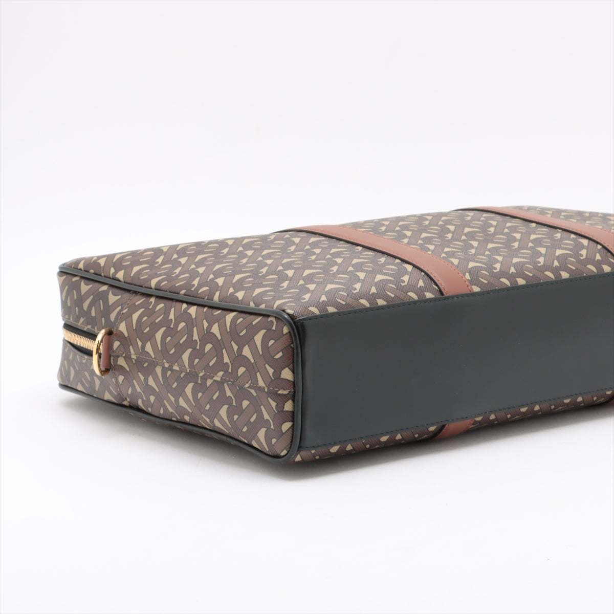 Best Seller Thomas Burberry TB Monogram Two-Way Business Bag Brown