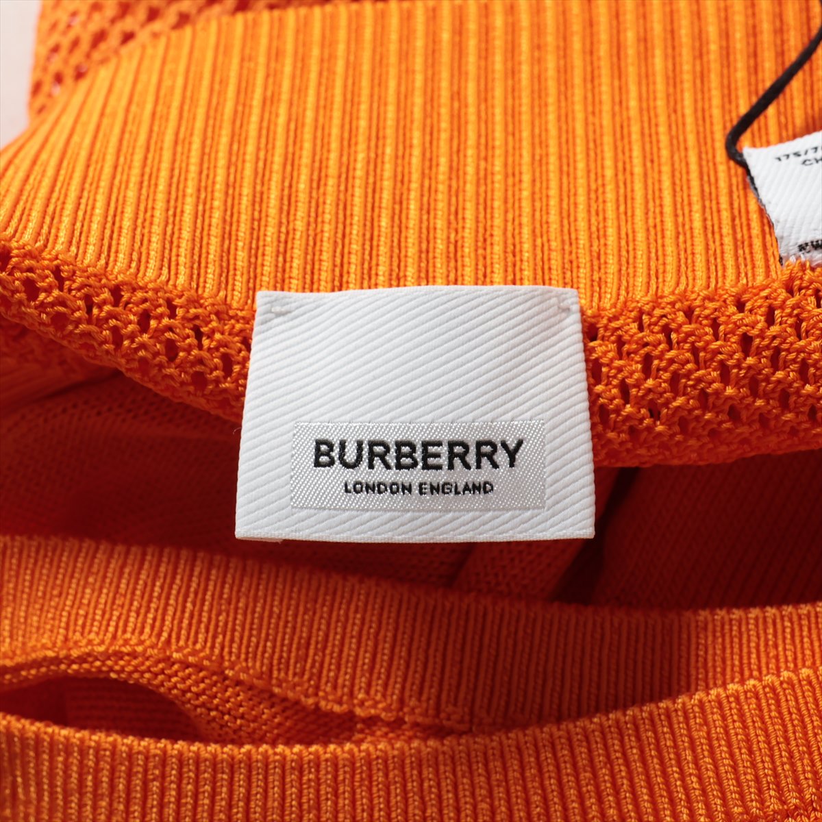 Branded Burberry Tisci Period Cuprammonium Rayon Knit Skirt Orange