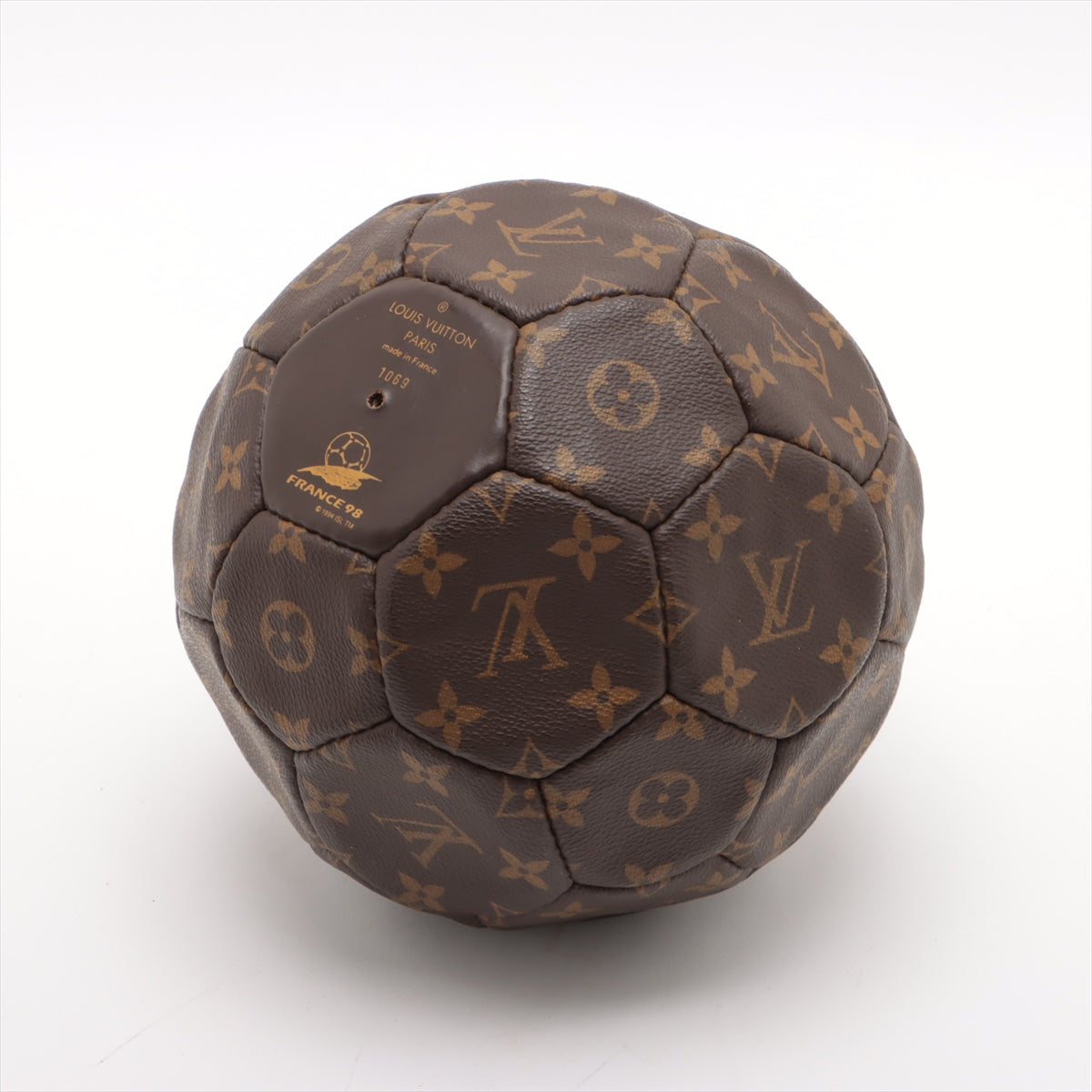 Branded Louis Vuitton Monogram Soccer Ball 1998 France World Cup Commemoration Limited to 3000 pieces