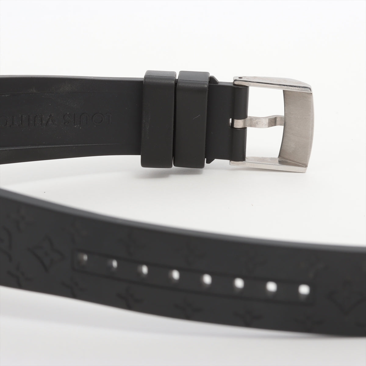 Branded Louis Vuitton Monogram Tambour Lovely Cup Rubber Strap Black