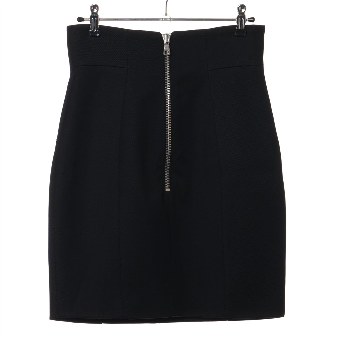 Buy Balmain Button Wool Rayon Mini Skirt Black