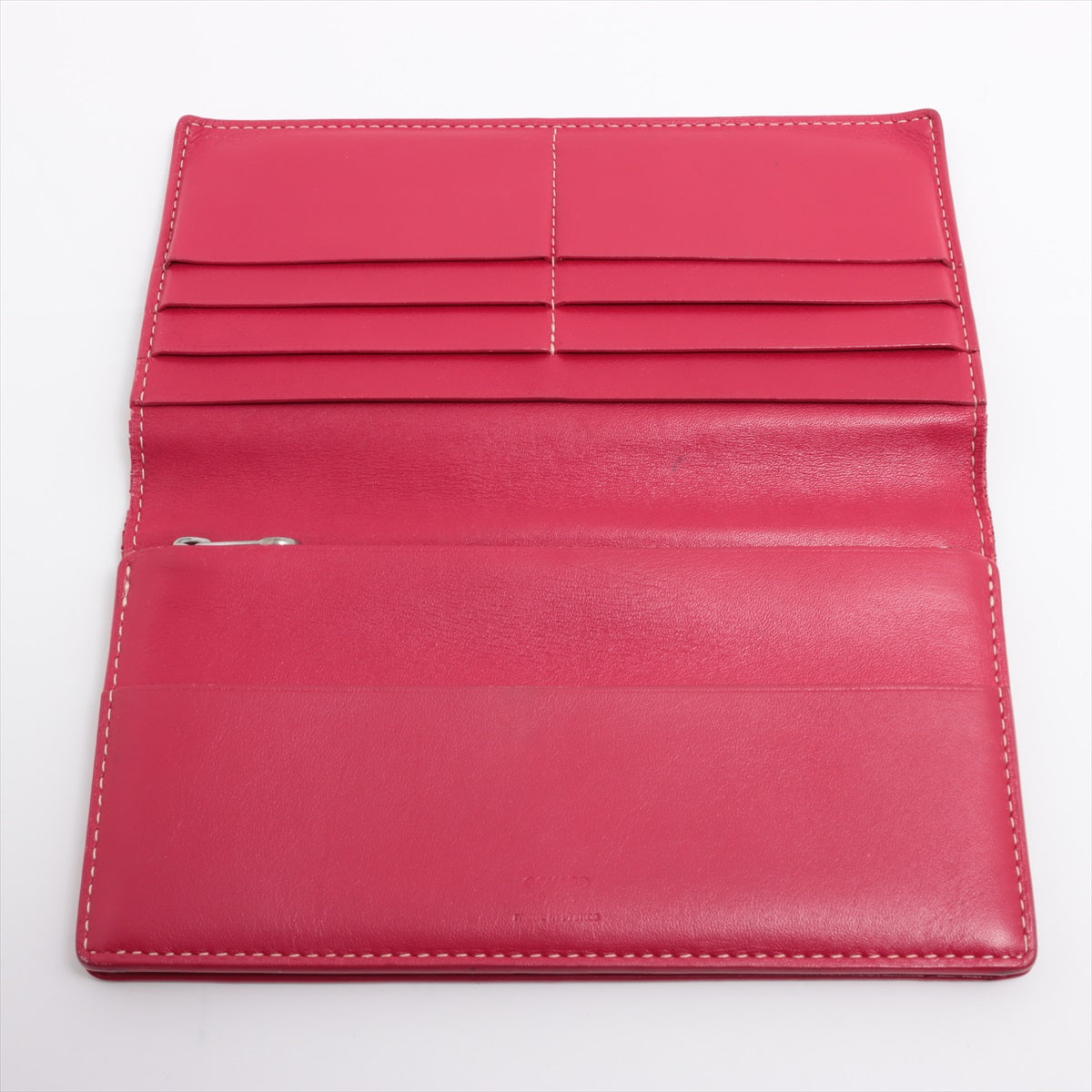 Buy Goyard Leather Long Bifold Wallet Red