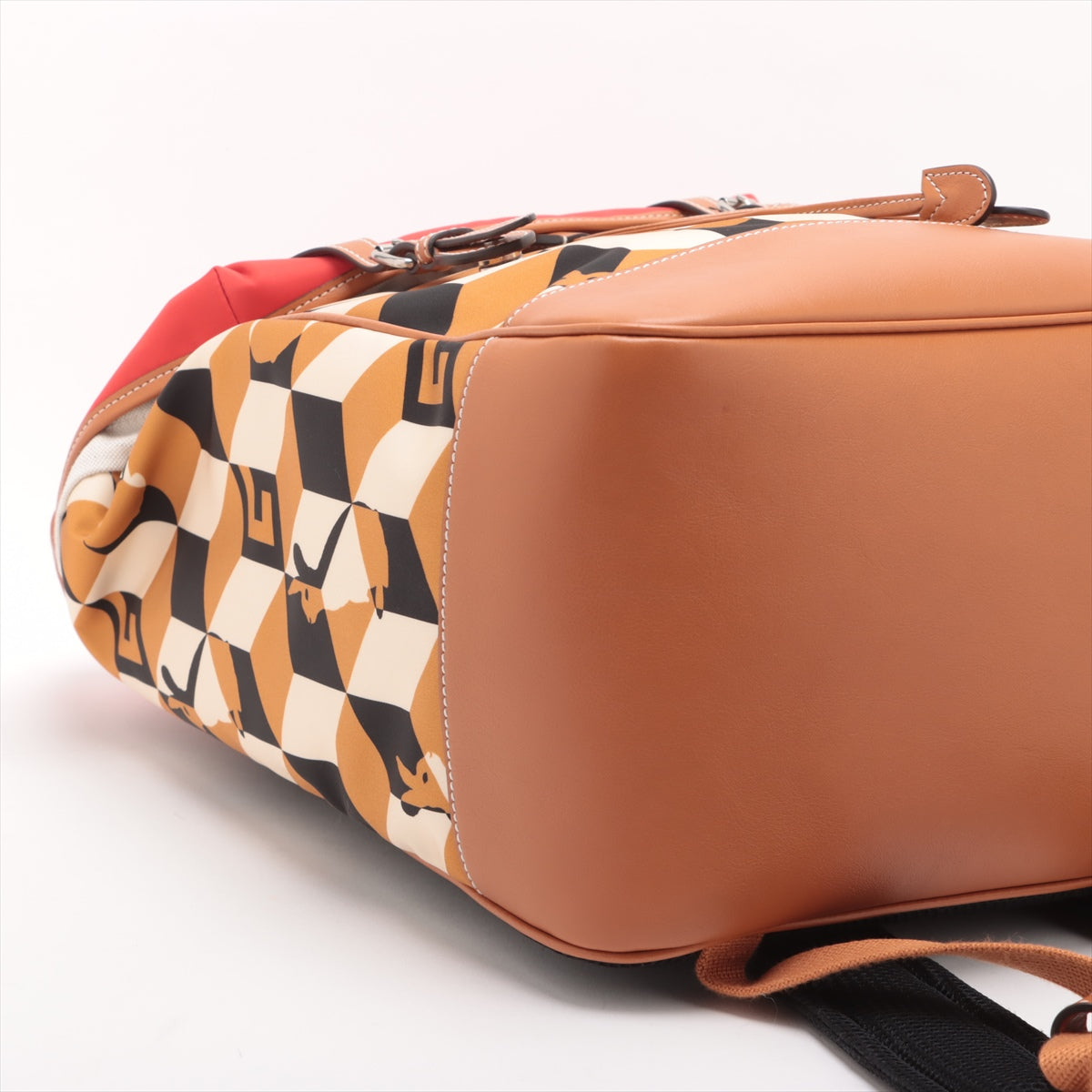 Buy Gucci x Dans Levert Collab Rabbit Nylon and Leather Backpack Red x Brown