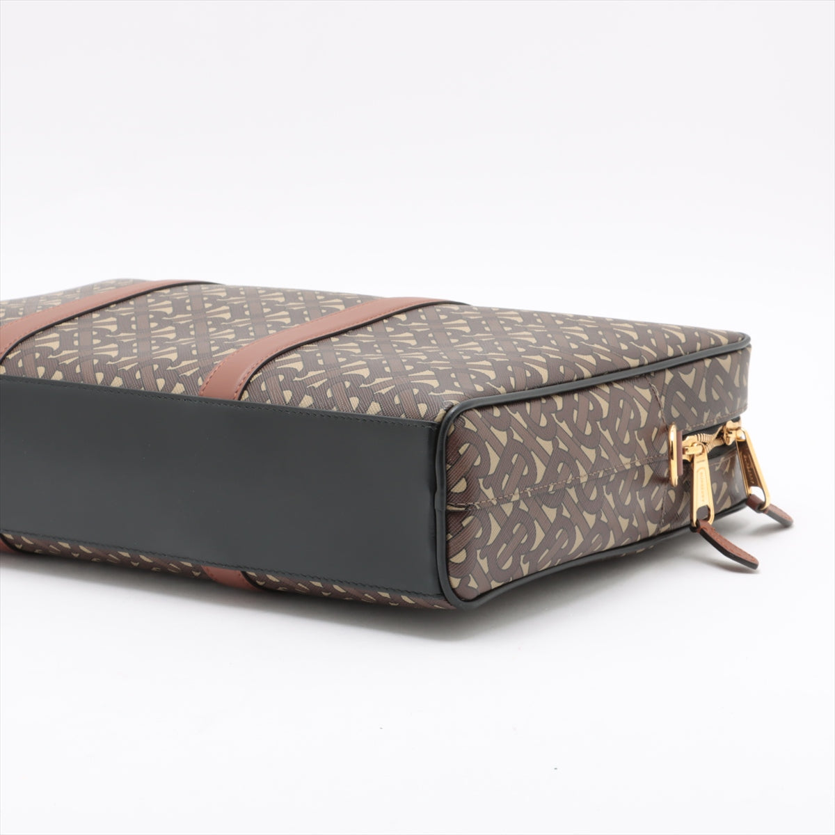Buy Thomas Burberry TB Monogram Two-Way Business Bag Brown
