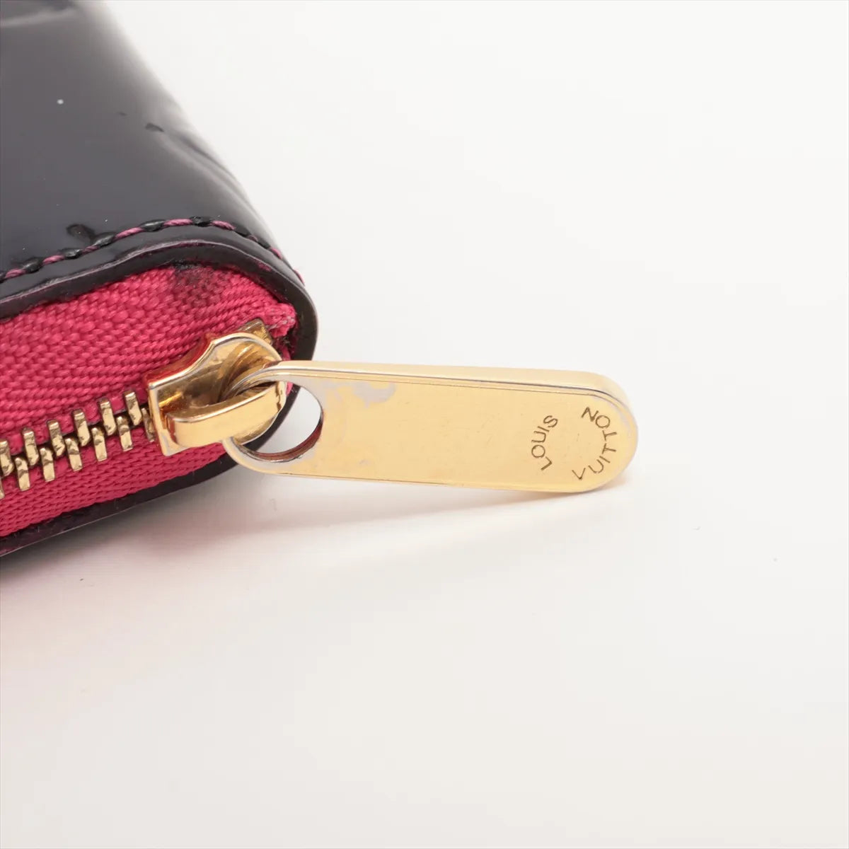 Louis Vuitton Vernis Zipper Small Wallet— Black and Pink